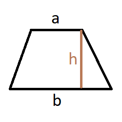 area via bases and height