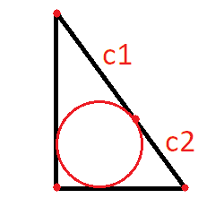 right triangle area via hypotenuse