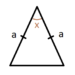 isosceles triangle area via angle