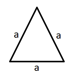 equilateral triangle area via side length