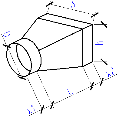 round-to-rectangular transition