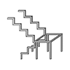 Metal staircase calculation on stringers